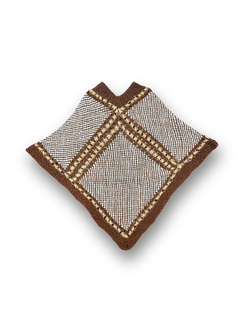 Embroidered Wool Poncho
