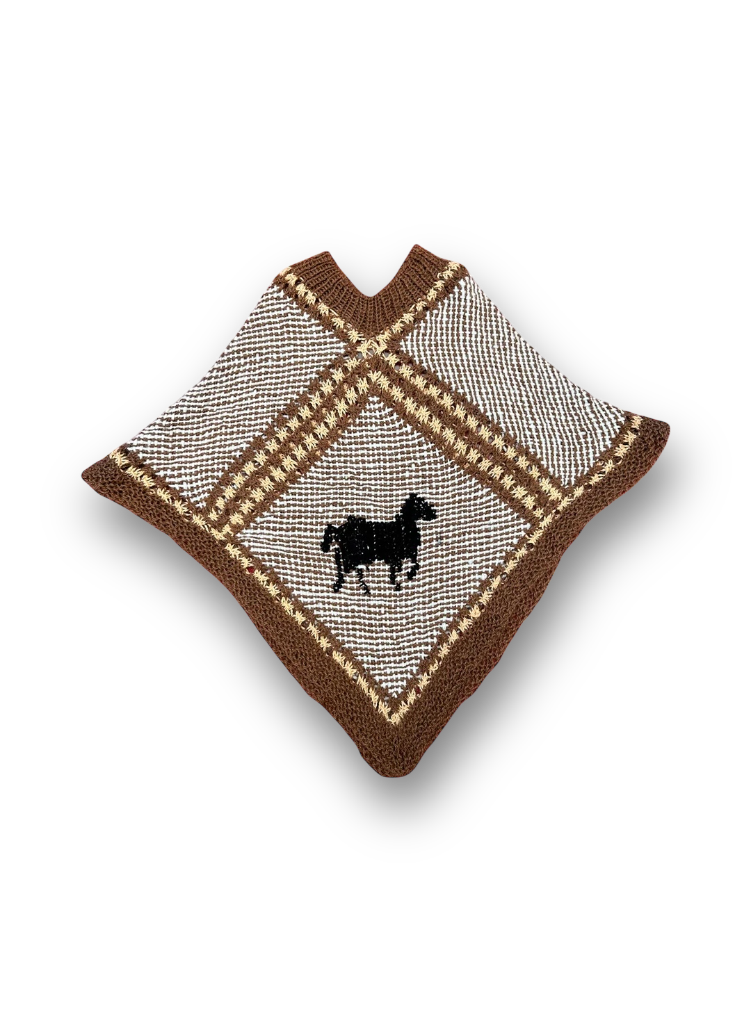 Embroidered Wool Poncho