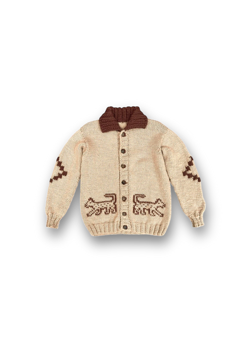 Jaguar Hand-Knitted & Embroidered Cardigan [Made-to-Order]